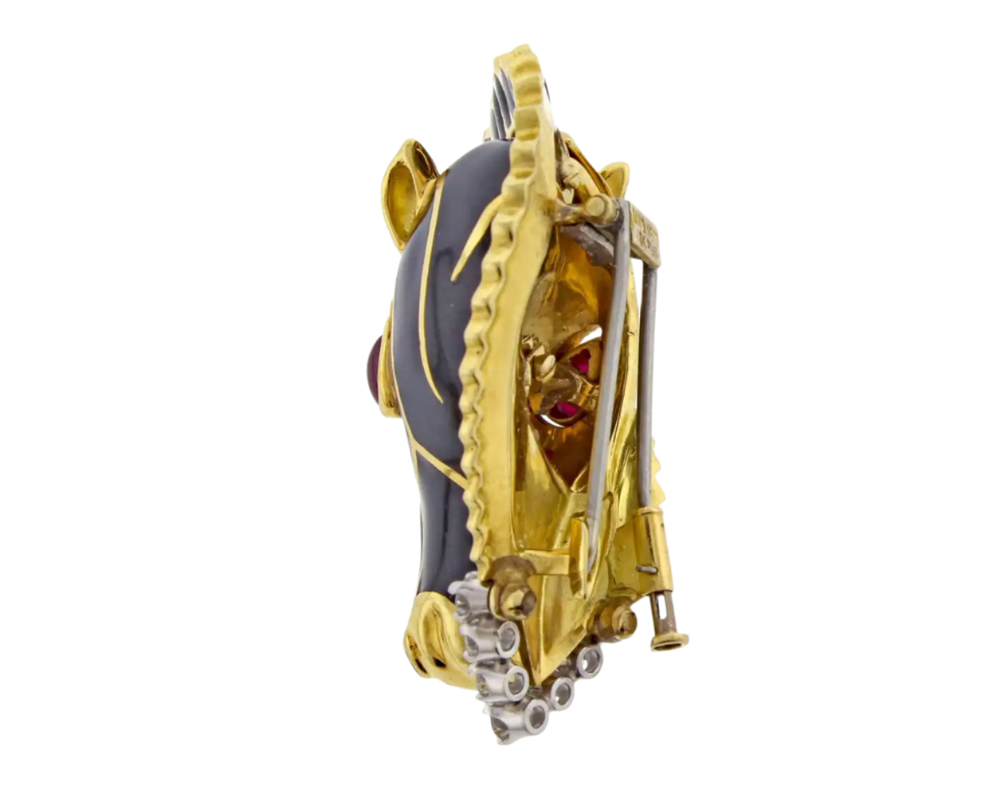 18k Yellow Gold Horse Brooch with Enamel and Diamonds, Kingdom Collection by David Webb
