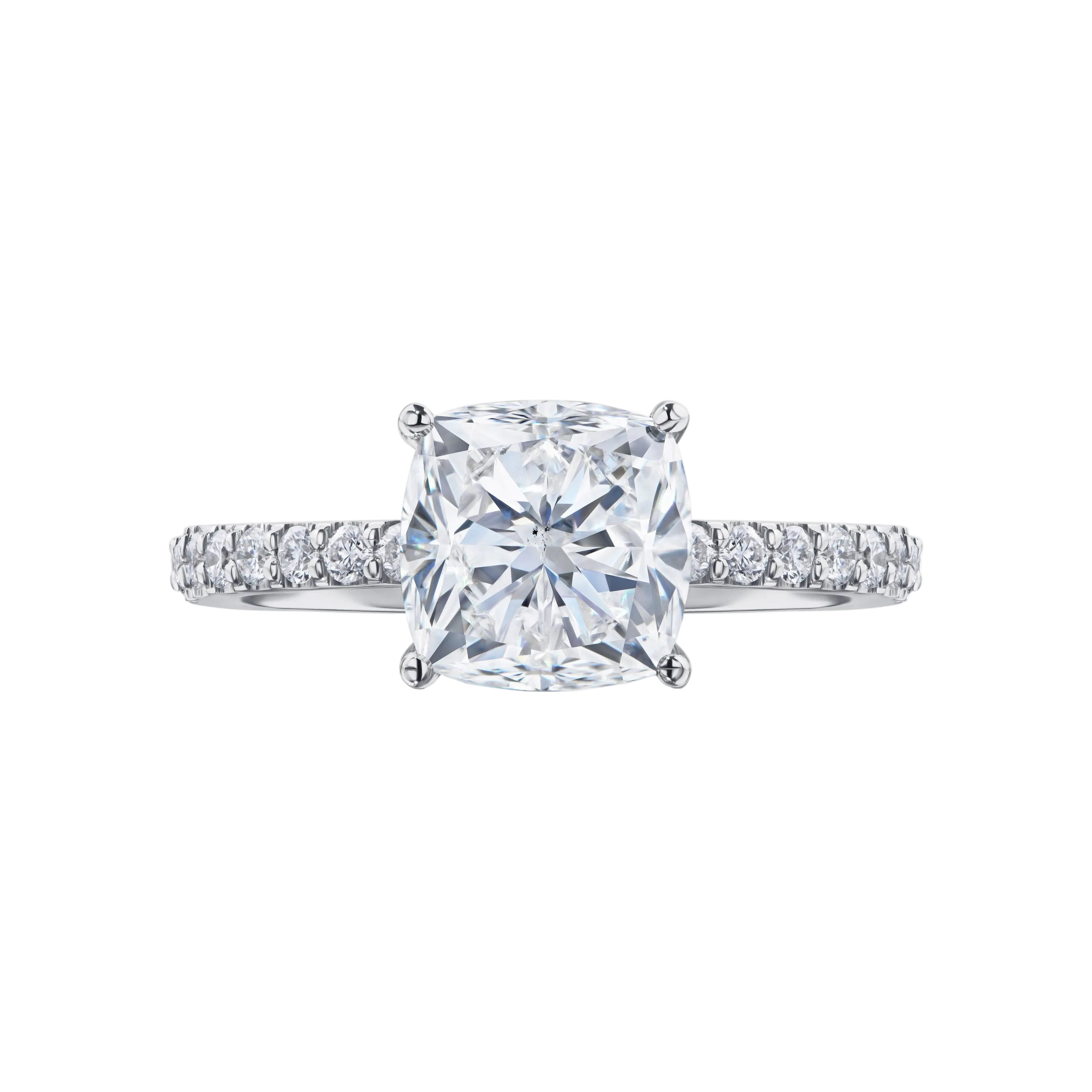 18k Solid White Gold Classic Dimond Solitaire Ring 1.77 CTW