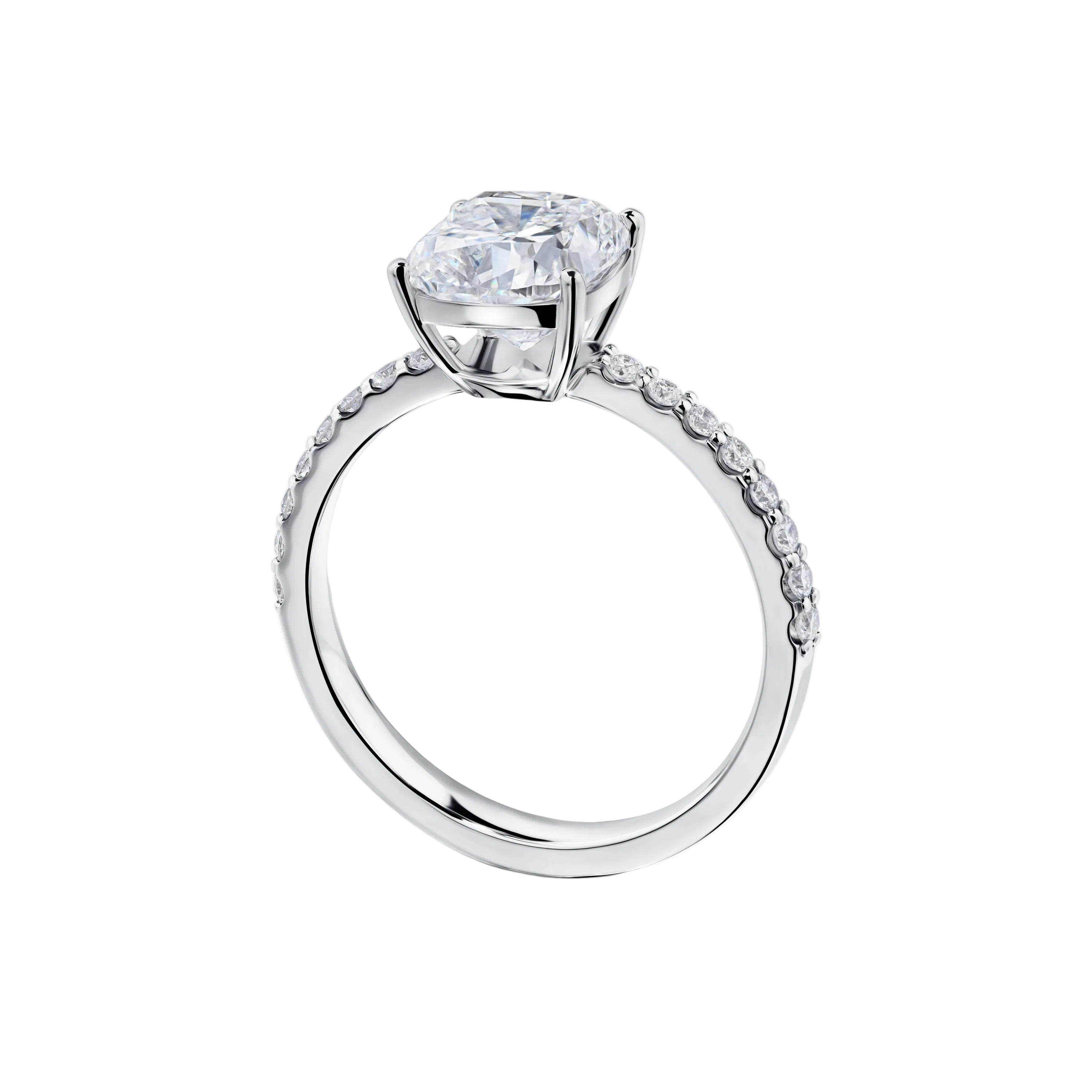 18k Solid White Gold Classic Dimond Solitaire Ring 1.77 CTW