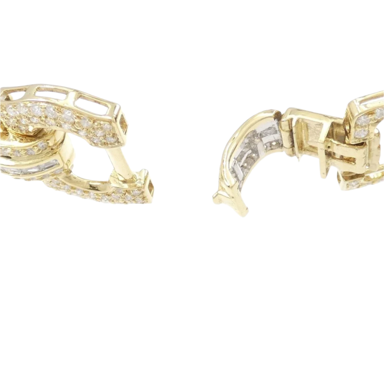 18k Solid Yellow Gold Vintage Bracelet with Diamonds 10.80 CTW