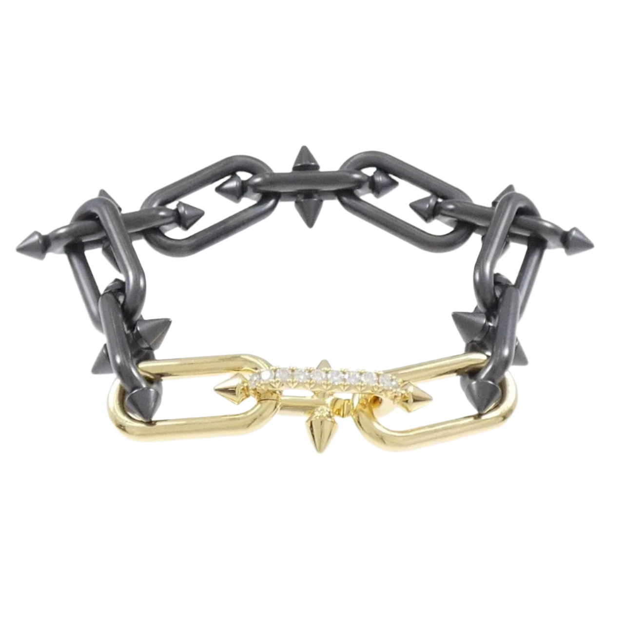 Tiffany & Co. Titan Link Bracelet in Titanium, 18k Yellow Gold and Diamonds