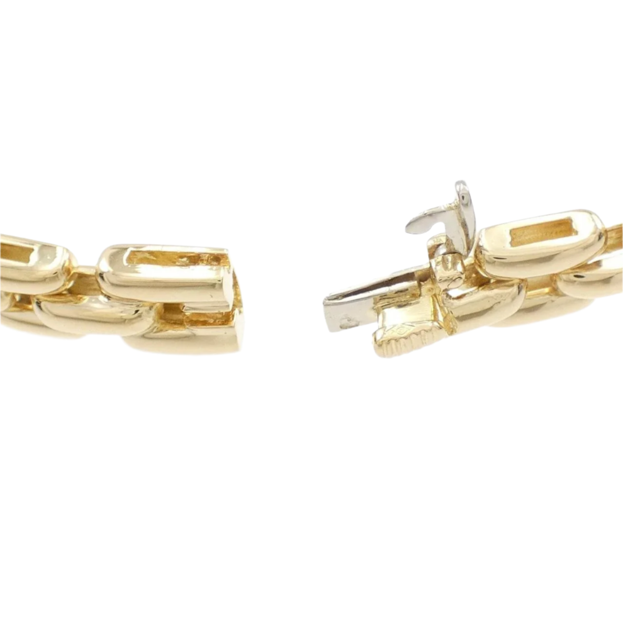 18k Solid Yellow Gold Vintage Cartier Sapphire and Diamond Bracelet