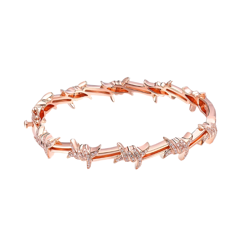 18ct Solid Rose Gold Exceptional Quality Natural Diamond Bangle 3.45 CTW