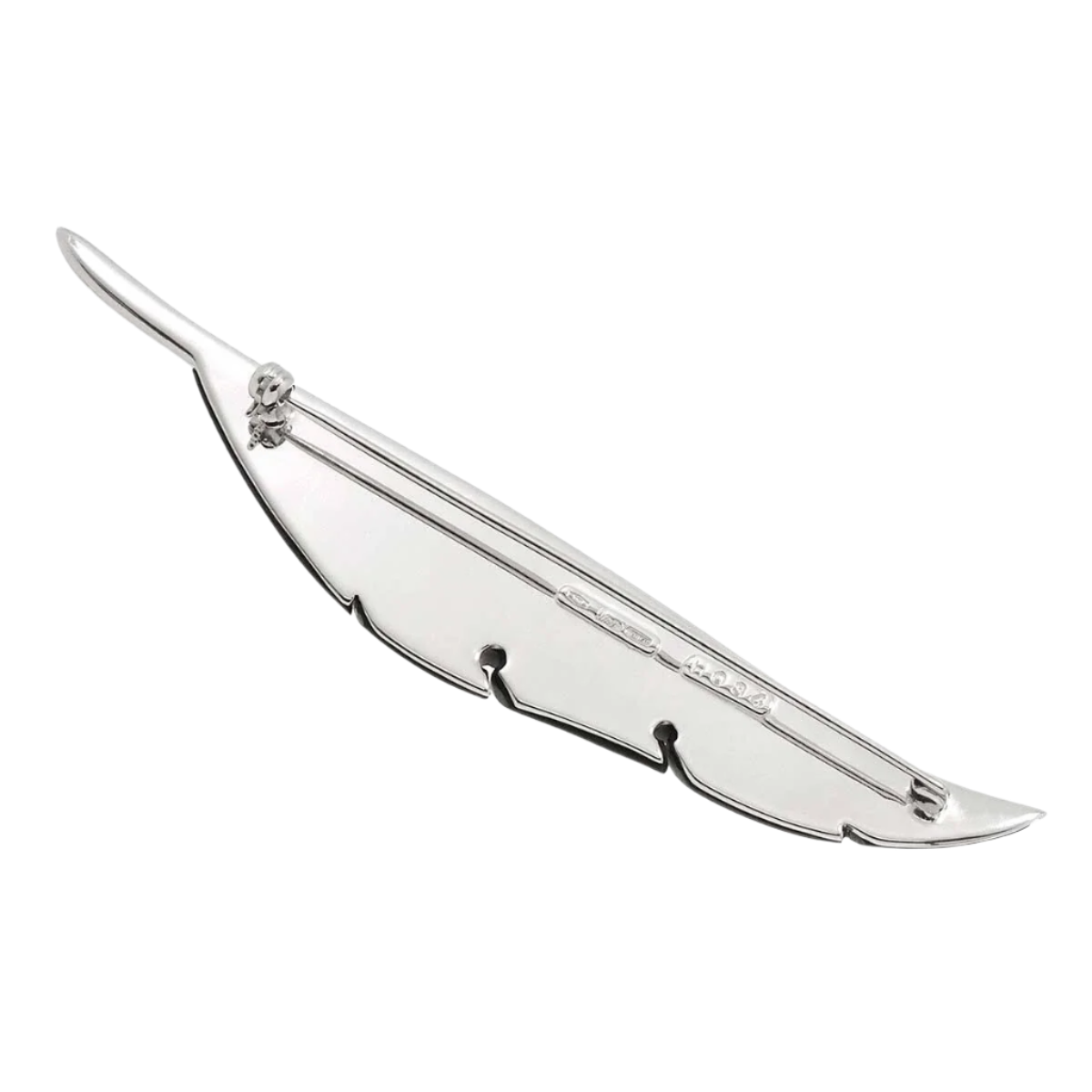 18k White Gold DAMIANI Onyx Vintage Diamond Brooch