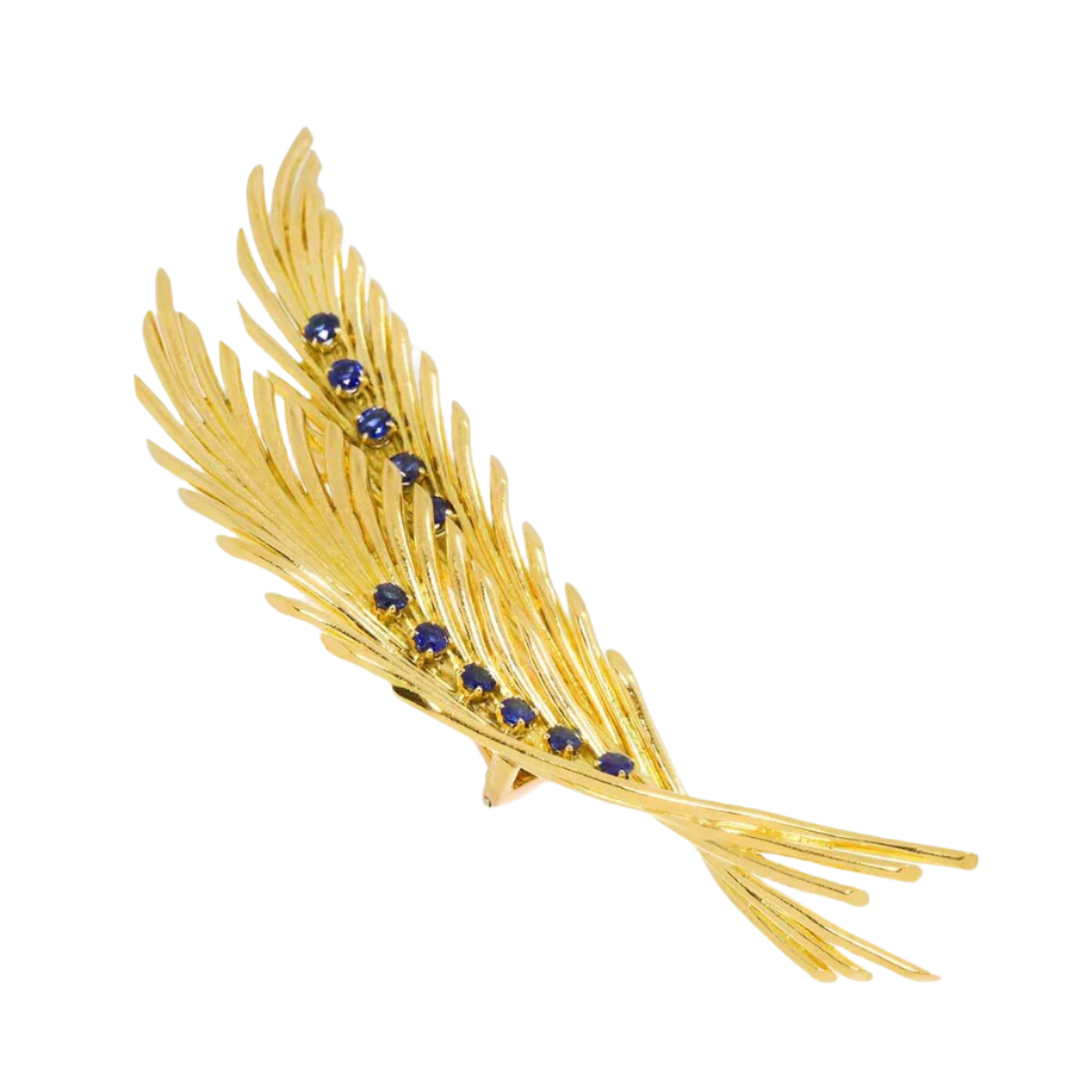 18k Yellow Gold Van Cleef & Arpels Sapphire Vintage Brooch