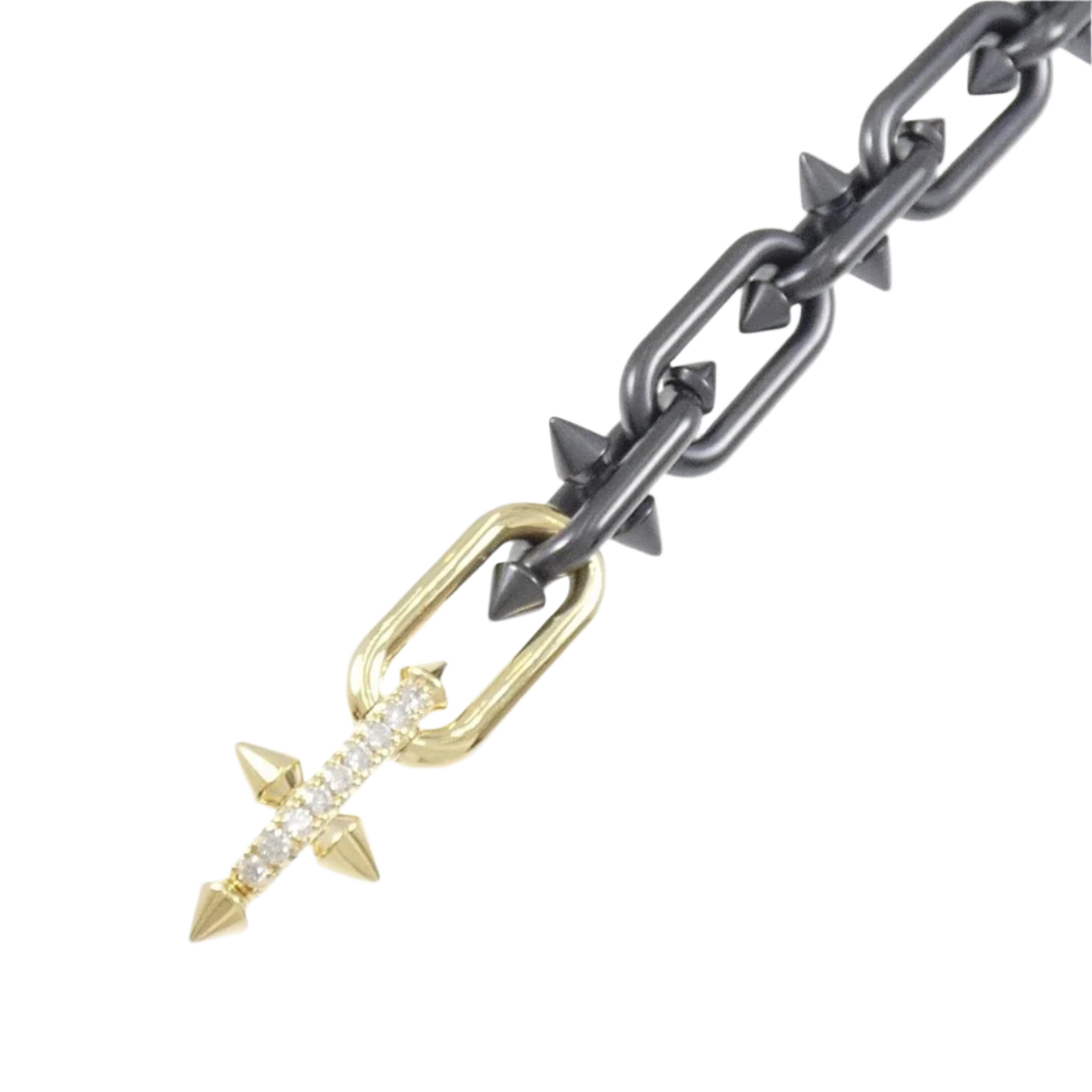 Tiffany & Co. Titan Link Bracelet in Titanium, 18k Yellow Gold and  Diamonds