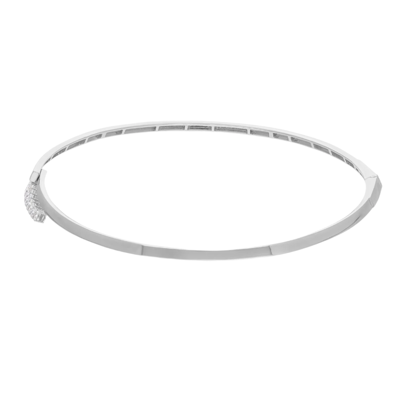 18k Solid White Gold Geometrical Diamond Choker 3.25 CTW