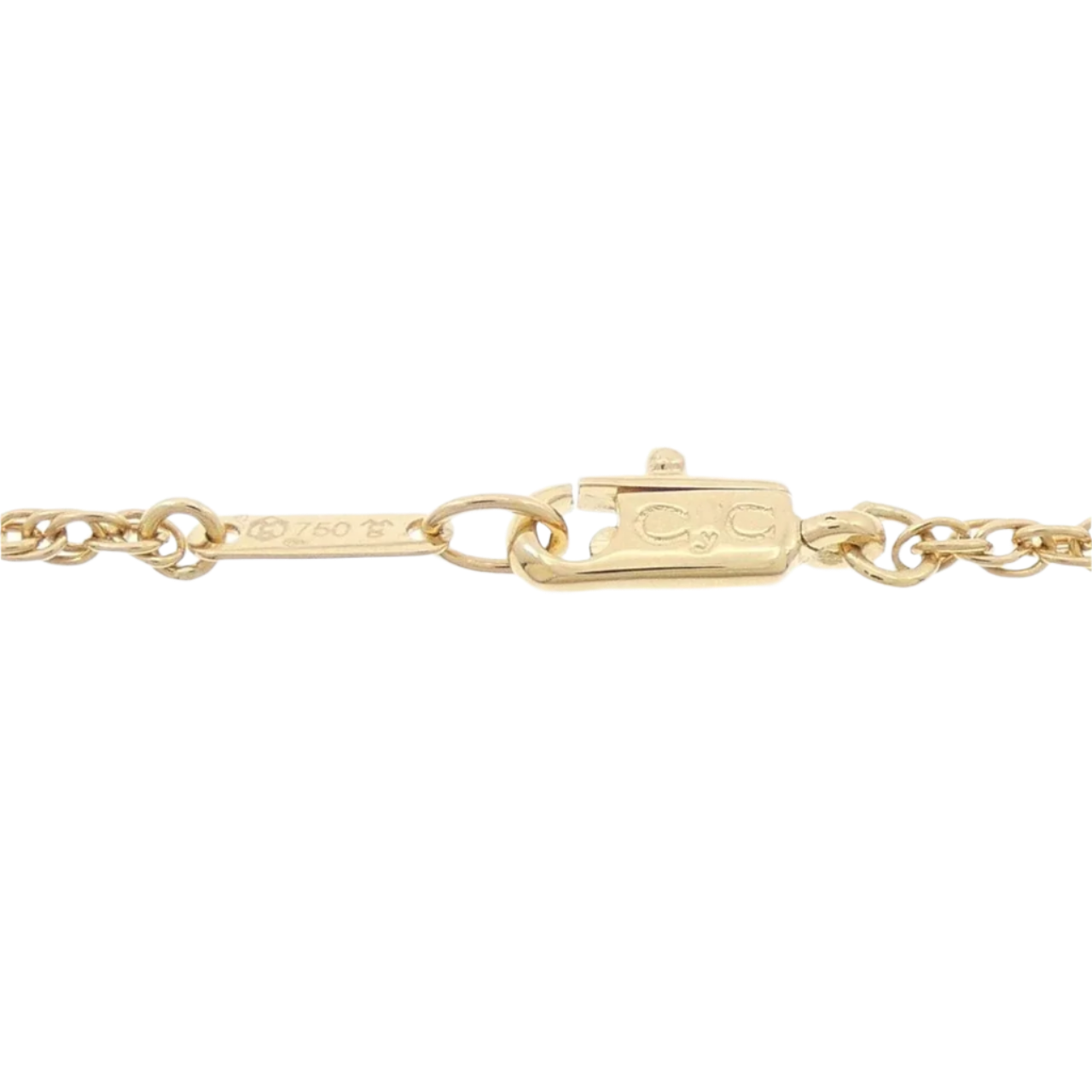 18k Solid Yellow Gold Carrera y Carrera Diamond Leopard Necklace