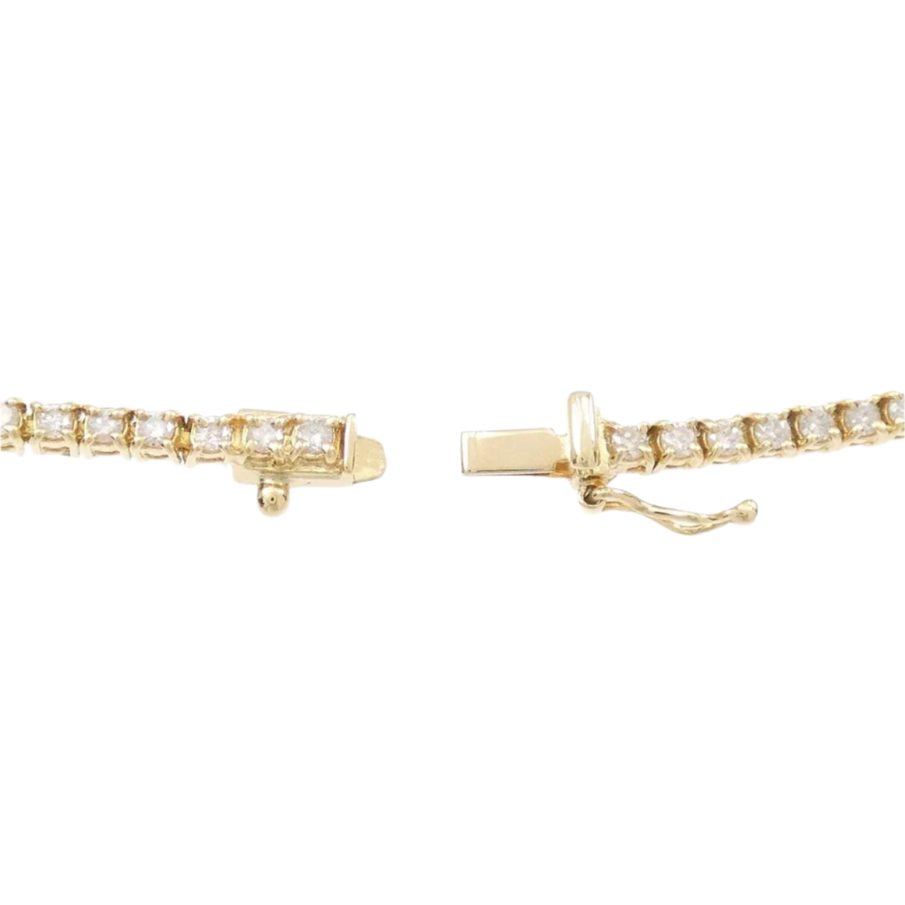 18k Yellow Gold Diamond Tennis Necklace 6.00 CTW