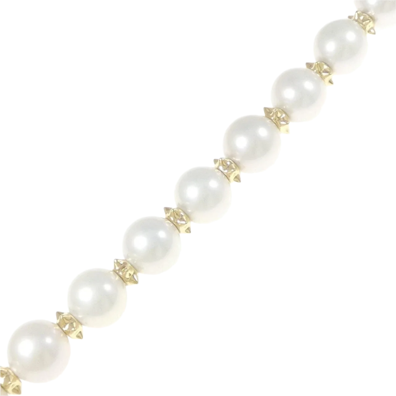 Tiffany & Co. Titan Pearl Link Bracelet in 18k Yellow Gold and Diamonds